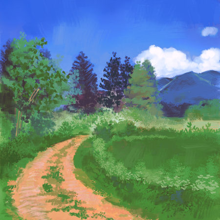 Painterly Scenic Pathway